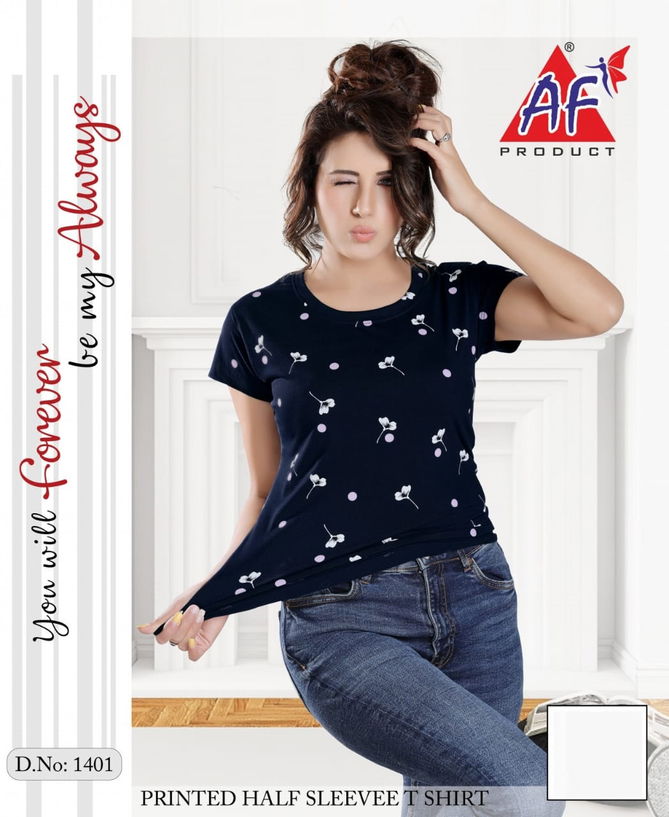 AF Printed Night Wear Ladies Top Catalog